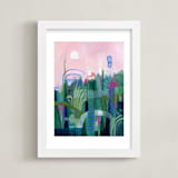 "Feel So Fine" - Art Print in Emerald Green by Sarina Diakos - Framed