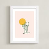 "Saguaro I" - Art Print in Blush by Erika Firm - Framed