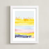 "Watercolor Hello Sunshine" - Art Print in Sunshine by Sonal Nathwani - Framed