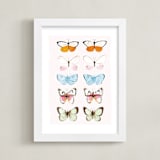 "Butterfly Study" - Art Print in Blush by Megan Kelso - Framed