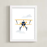 "Stacked Plane" - Art Print in Sun by Jennifer Morehead - Framed