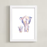 "Big and Little 3" - Art Print in cool beige by Stacey Brod - Framed