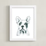 "Hey Mr. Dog" - Art Print in Nickel by Makewells - Framed