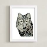"Senor Wolf" - Art Print in Shadow by Sarah Fitzgerald - Framed