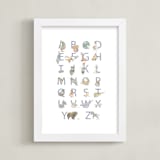 "The Animalphabet" - Art Print in Sand by Genevra Bell - Framed