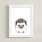 "Baby Hedgehog" - Art Print in coco by Cass Loh - Framed