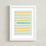 "Live in Color" - Art Print in Olive by Char-Lynn Griffiths - Framed