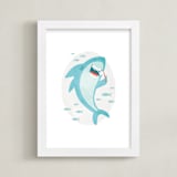 "great white teeth" - Art Print in Ocean by Susan Asbill - Framed