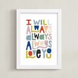 "Always Always" - Art Print in White by Alethea and Ruth - Framed
