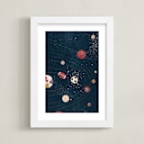 "Sports In Space" - Art Print in Space by Anna Joseph - Framed