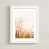 "pretty palms I" - Art Print in Blush by Kamala Nahas - Framed