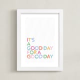 "Good Day Vibes" - Art Print in Candy by Inkblot Design - Framed