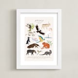 "America, endangered animals" - Art Print in Ivory by Sabrin Deirani - Framed