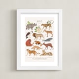 "Asia, endangered animals" - Art Print in Ivory by Sabrin Deirani - Framed