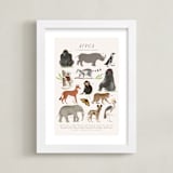 "Africa, endangered animals" - Art Print in Ivory by Sabrin Deirani - Framed