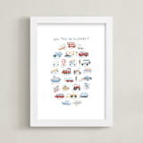 "Transportation Alphabet" - Art Print in Pearl by Teju Reval - Framed