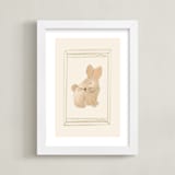 "Woodland Animal Frame - Bunny" - Art Print in Cream by Creo Study - Framed