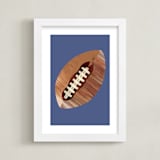 "Let's Play! 1" - Art Print in Denim by Alethea and Ruth - Framed