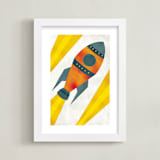 "Space to Explore I" - Art Print in Flare by Heather Schertzer - Framed