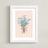 "Forget Me Not" - Art Print in Rose by Joanna Rosado - Framed