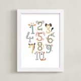 "Numbers in Disguise" - Art Print in Pastels by Serineh Eliasian - Framed