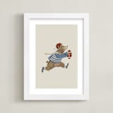 "Animal All-Stars 1" - Art Print in Dusty Beige by Malunio - Framed