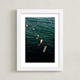 "Surf Social" - Art Print in Ocean by Shannon Howard - Framed