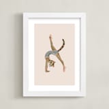 "Animal All-Stars 6" - Art Print in Dusty Beige by Malunio - Framed