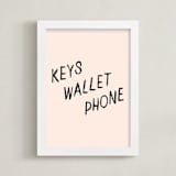 "A Helpful Reminder" - Art Print in Blush by Annie Clark - Framed