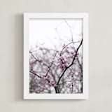 "Meet Me in the Park" - Art Print in Redbud Blossom by Karen Kaul - Framed