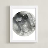 "Moon" - Art Print in Lunar Grey by Emily Magone - Framed
