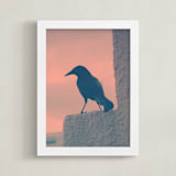 "Blackbird" - Art Print in Topic Peach by Gray Star Design - Framed