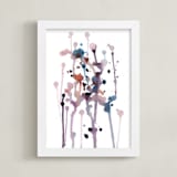 "flowing spots" - Art Print in purple by Ramoncita - Framed