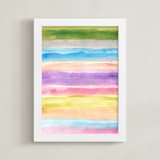 "painted abstract" - Art Print in blue by Ramoncita - Framed