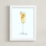 "Brunch. Mimosa. Repeat." - Art Print in mimosa yellow by Jackie Graham - Framed