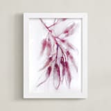 "Fragrant Eucalyptus" - Art Print in Red Violet by Amelia Gluba - Framed