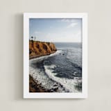 "Night Light" - Art Print in Ocean Blue by Christian Florin - Framed