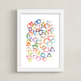 "hand painted shapes" - Art Print in orange by Ramoncita - Framed