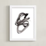 "Two Suns" - Art Print in Black by Misty Hughes - Framed