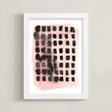 "entre nous" - Art Print in pale pink by Kelly Witmer - Framed