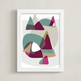 "From the Mountains to the Sea" - Art Print in Merlot by Christina Flowers - Framed