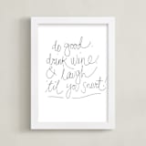 "Good Words" - Art Print in Ink  by Katie Craig - Framed