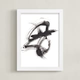 "Jesters" - Art Print in Black by Misty Hughes - Framed