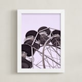 "Up and Around" - Art Print in Light Purple by Gray Star Design - Framed