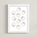 "Rotation" - Art Print in Navy by Amber Barkley - Framed