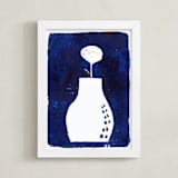 "Sometimes it is blue3 " - Art Print in Deep blue3 by Bethania Lima - Framed