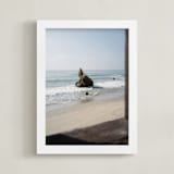 "That Malibu Rock" - Art Print in Sea Blue by Christian Florin - Framed