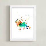 "The Proud Lion" - Art Print in Warm & Bright by Alex Isaacs Designs - Framed