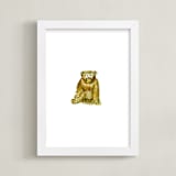 "Percy Monkey" - Art Print in Monkey Fur by Mande Calhoun - Framed