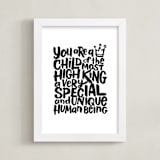 "Child of the Most High King" - Art Print in Outer Space by Laura Bolter - Framed